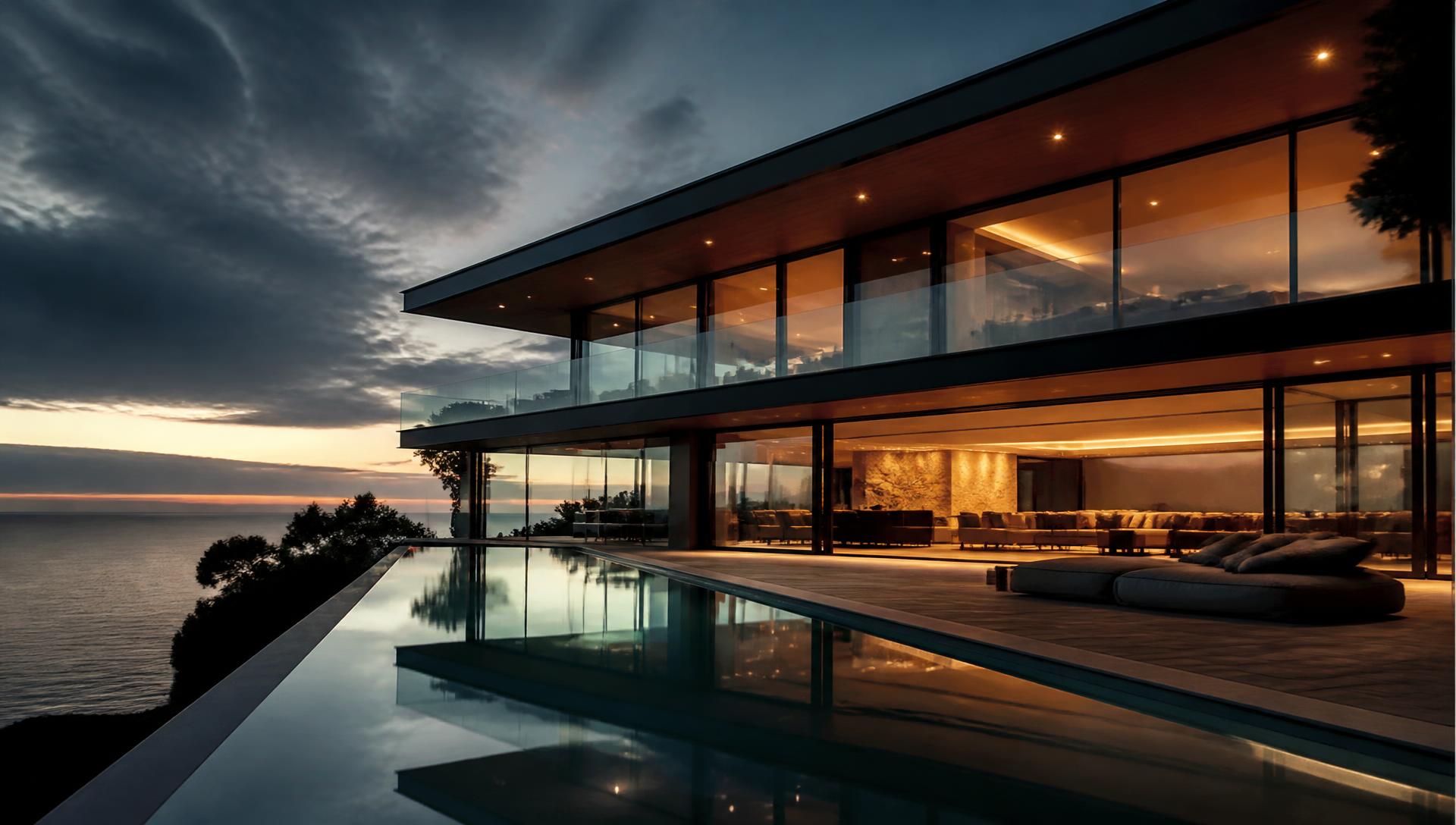 Luxury Australian property at dusk